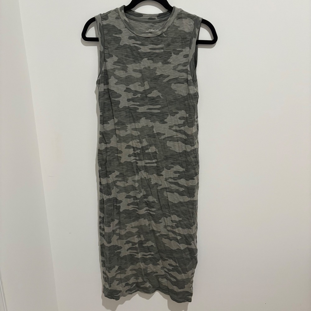 Universal Thread Camo Sleeveless Midi Dress Casual Tank Dress Women XS